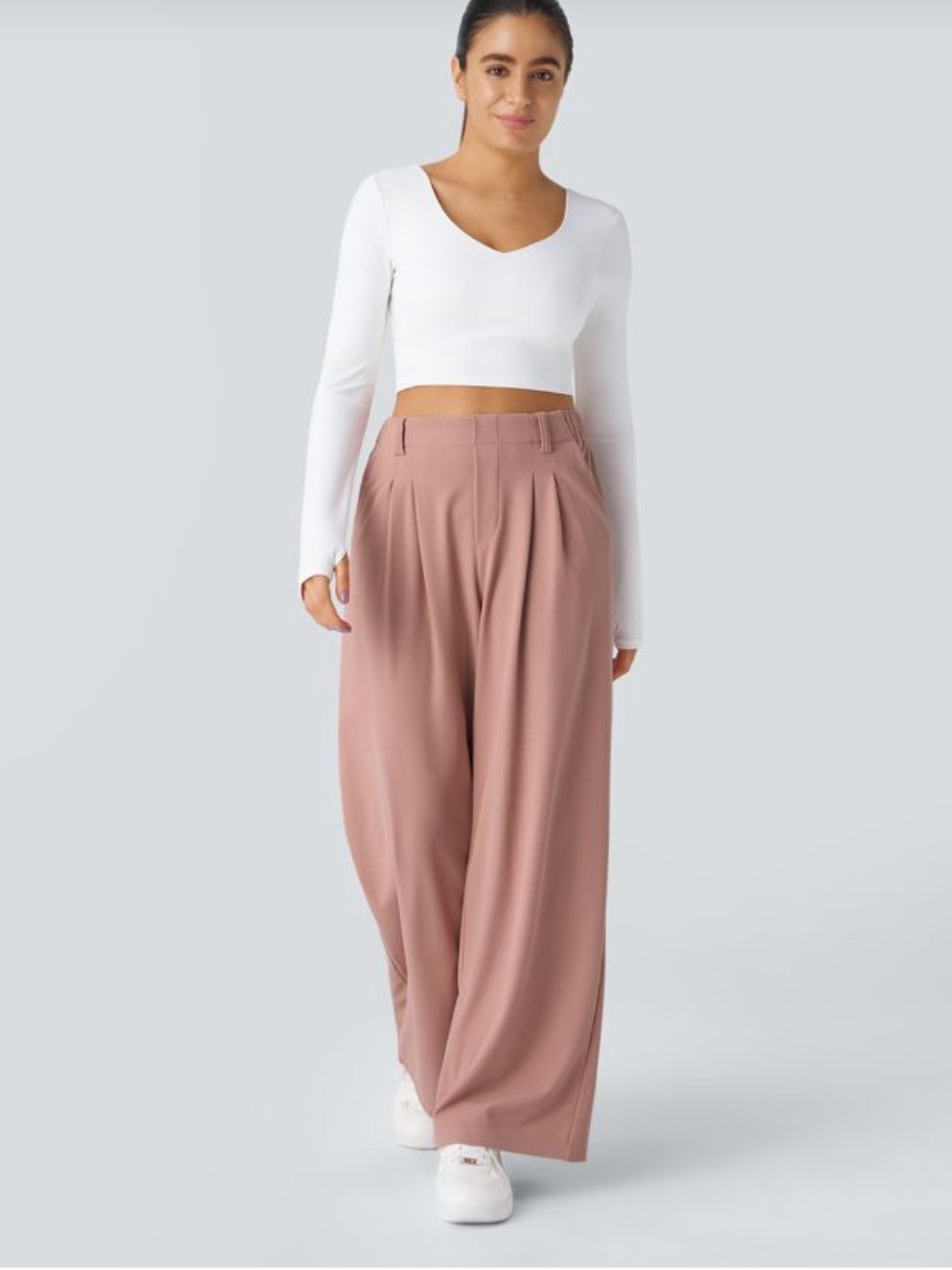 Nwt Halara High Waisted Waffle Pant Rose Tan
